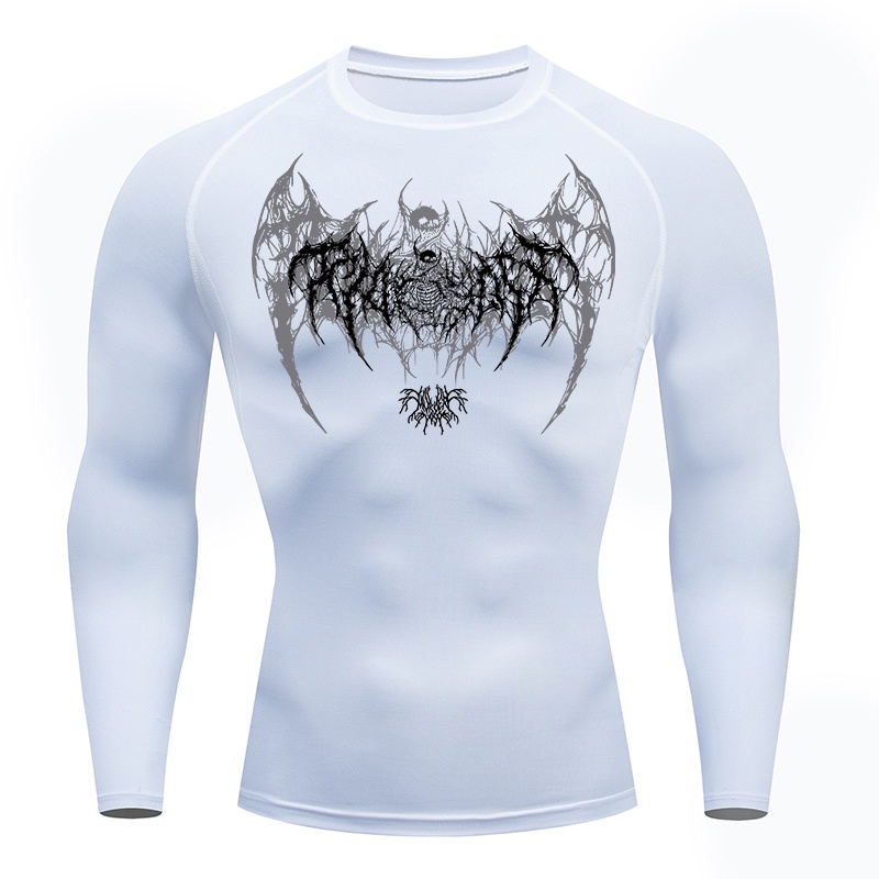 Skull Wings Print Long Sleeve  - огляд і ціна Base Layer Top