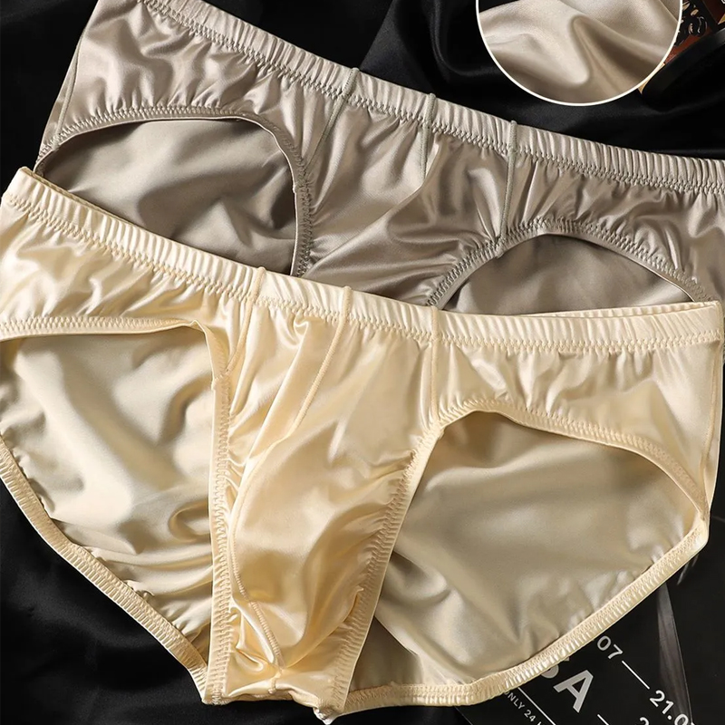 4pcs Mens Briefs Shinny Satin  - огляд і ціна Pouch Boxer Pouch