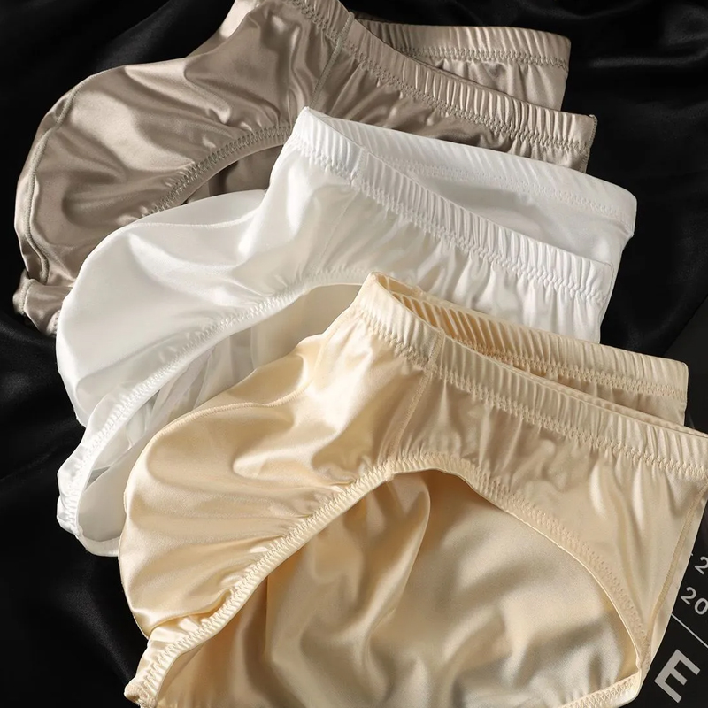 4pcs Mens Briefs Shinny Satin  - огляд і ціна Pouch Boxer Pouch
